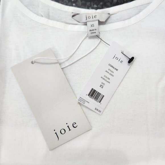 NWT - PORCELAIN CREAM JOIE CORALINE SPAGHETTI STRAP SUMMER TOP - Picture 3 of 4